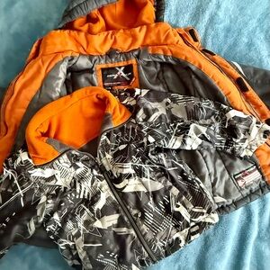 ZeroXposur Boys 3-in-1 Winter Jacket Size M 5/6 – Gray/Orange – Excellent